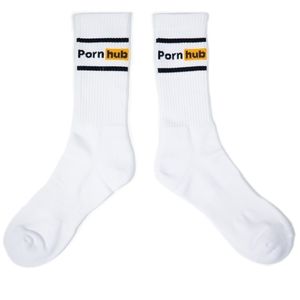 🆕Authentic Pornhub Black Stripe Sports Socks - Medium 9-11